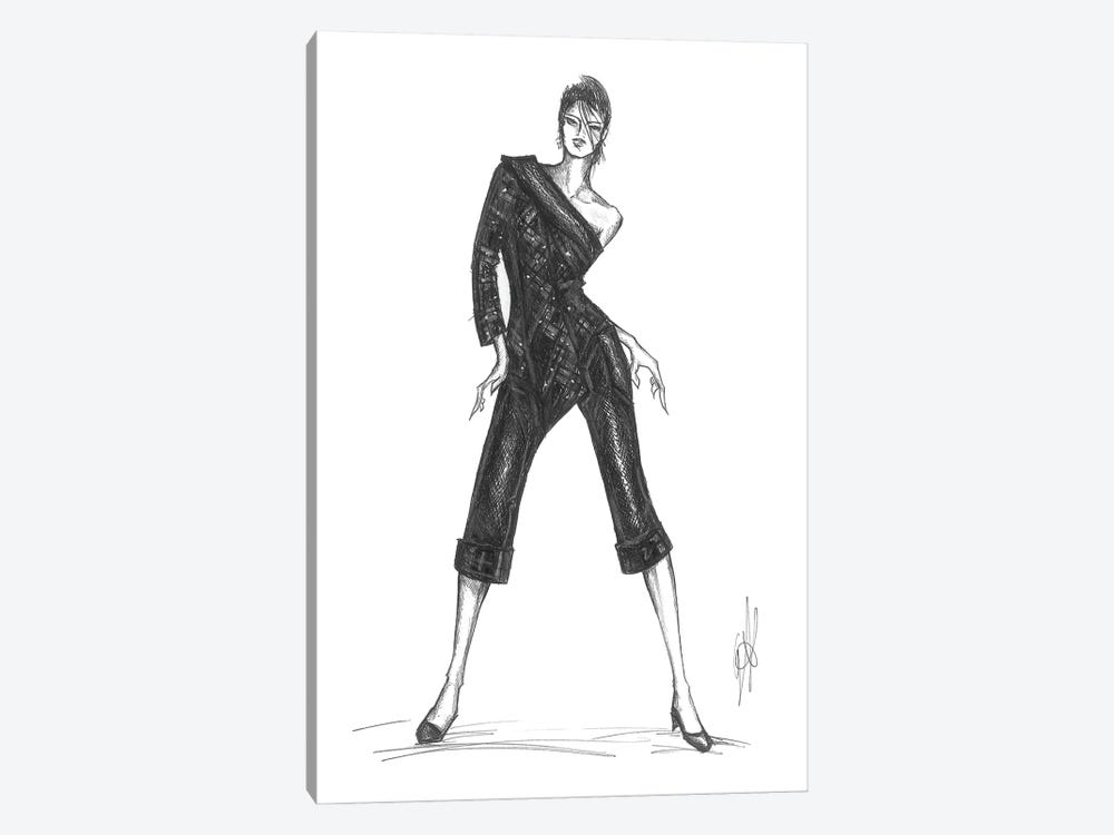 Drawing Of A Woman With Long Trousers by Alessandro Della Torre 1-piece Art Print