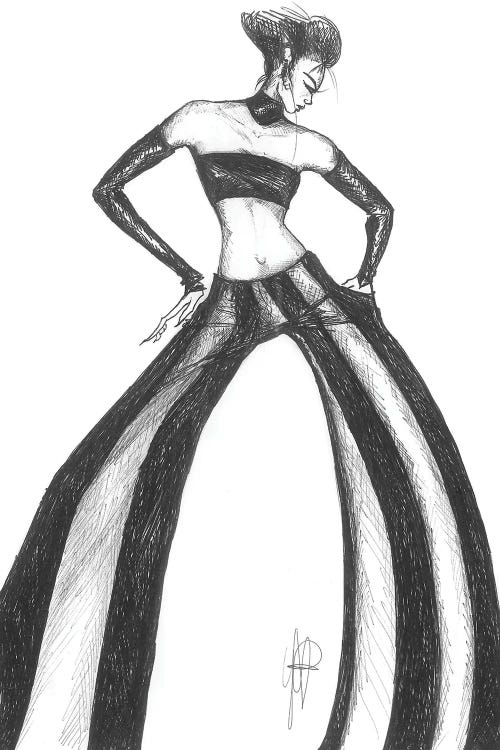 Girl With Fashion Trousers by Alessandro Della Torre wall art