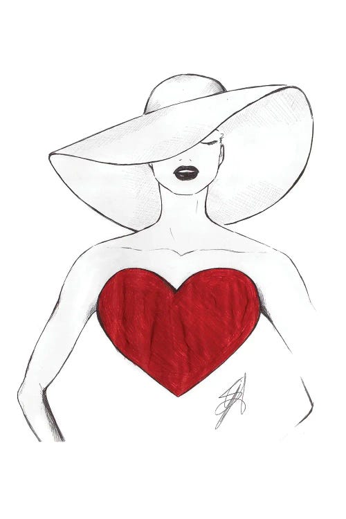 Heart Woman With Hat