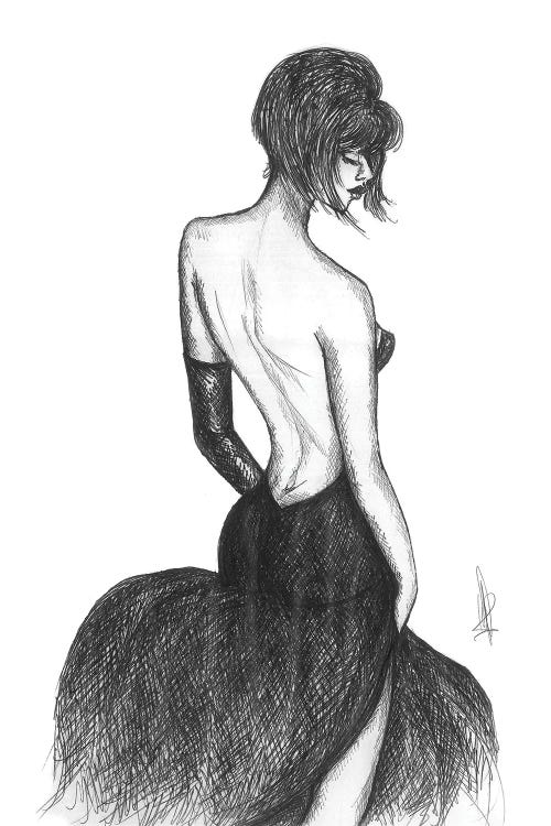 Woman With Naked Back by Alessandro Della Torre wall art