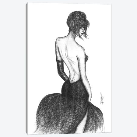 Woman With Naked Back Canvas Print #ADT816} by Alessandro Della Torre Canvas Artwork