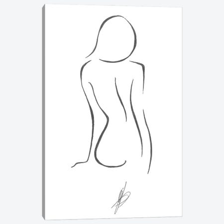 A Woman Silhouette Canvas Print #ADT817} by Alessandro Della Torre Canvas Wall Art