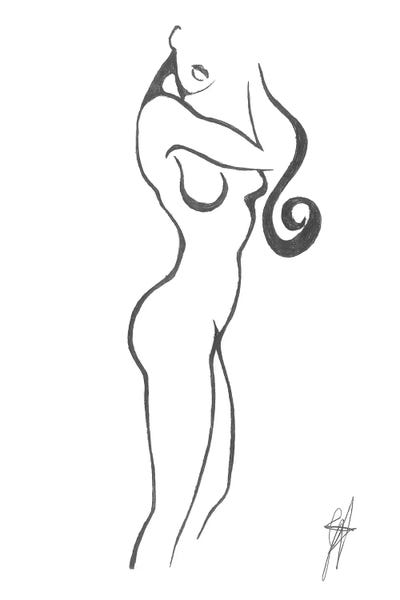 A Nude Woman by Alessandro Della Torre art print