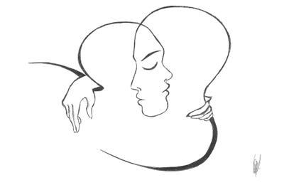 Silhouette Of Friends by Alessandro Della Torre art print