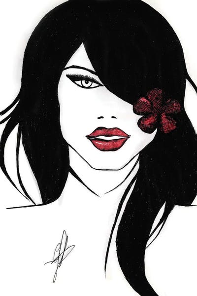 A Woman Portrait With Flower