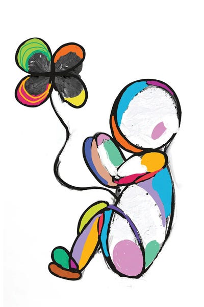 Rainbow Child With A Flower by Alessandro Della Torre art print