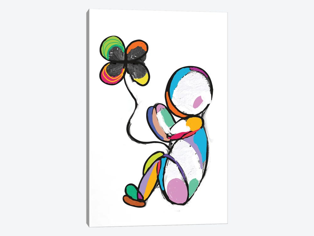 Rainbow Child With A Flower by Alessandro Della Torre 1-piece Art Print