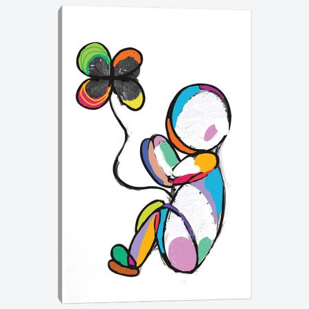 Rainbow Child With A Flower Canvas Print #ADT830} by Alessandro Della Torre Canvas Art Print