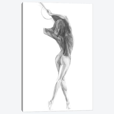 Naked Woman Holding A Folding Fan Canvas Print #ADT836} by Alessandro Della Torre Canvas Art