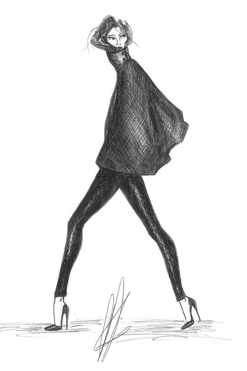 A Fashion Woman Walking by Alessandro Della Torre wall art