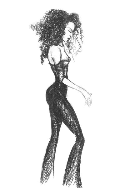 A Woman With Black Dress