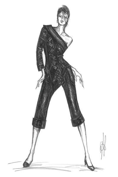 A Woman With Long Trousers by Alessandro Della Torre art print