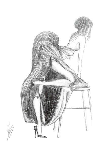 A Woman In High Heels With A Skirt