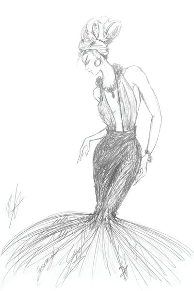 A Woman With Long Fashion Dress