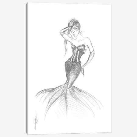 A Woman, With Siren Fashion Dress Canvas Print #ADT862} by Alessandro Della Torre Canvas Artwork
