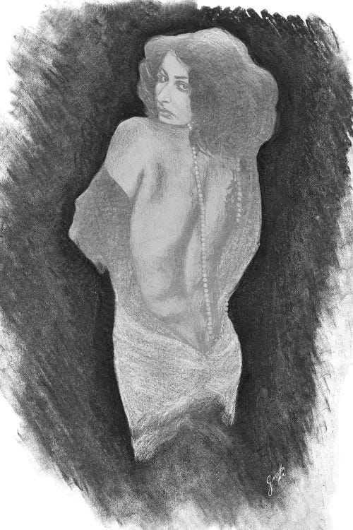A Sexy Woman With Naked Back by Alessandro Della Torre wall art
