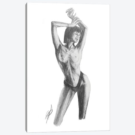 A Nude Topless Woman Posing Canvas Print #ADT871} by Alessandro Della Torre Canvas Print