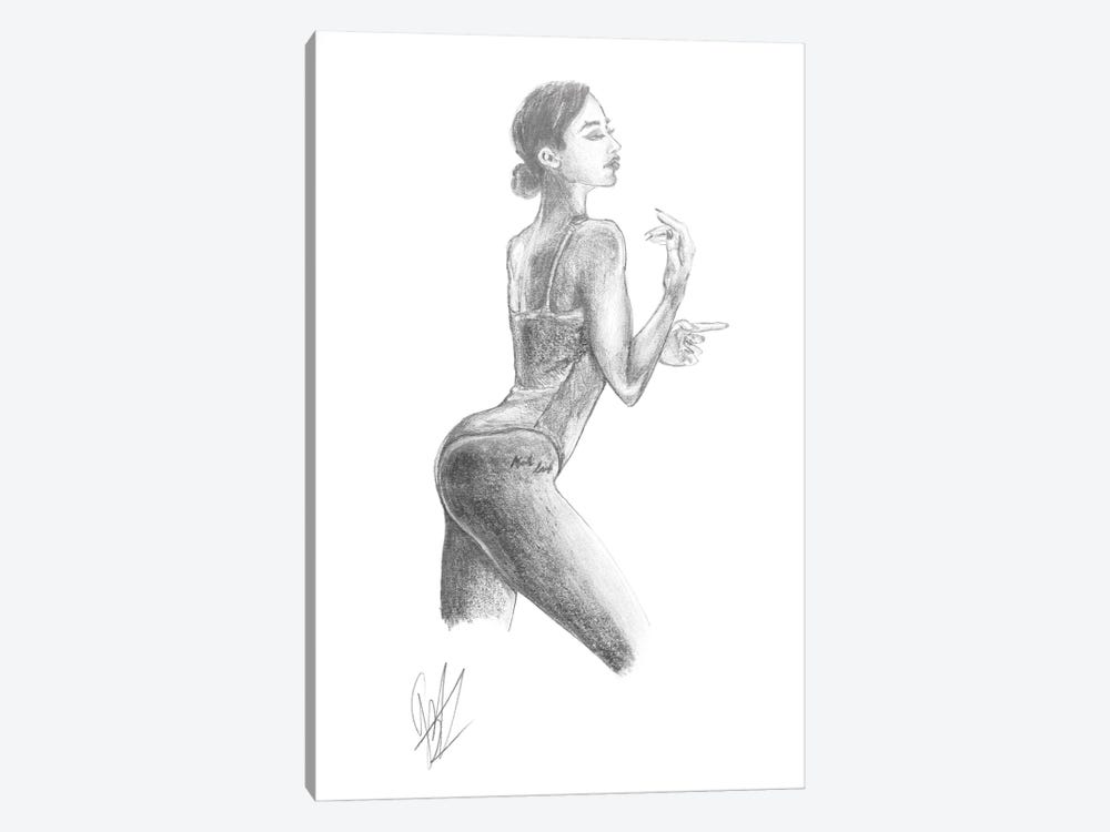 A Woman With A Sexy Underwear by Alessandro Della Torre 1-piece Art Print
