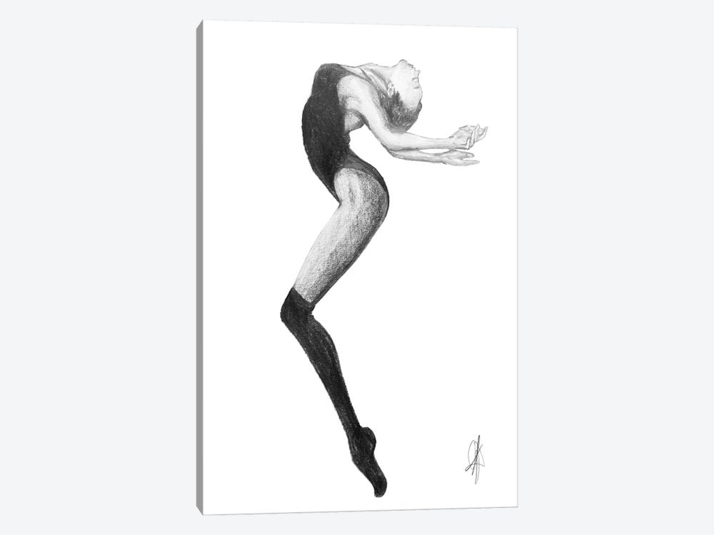 A Woman Wearing Parisian Socks by Alessandro Della Torre 1-piece Canvas Art