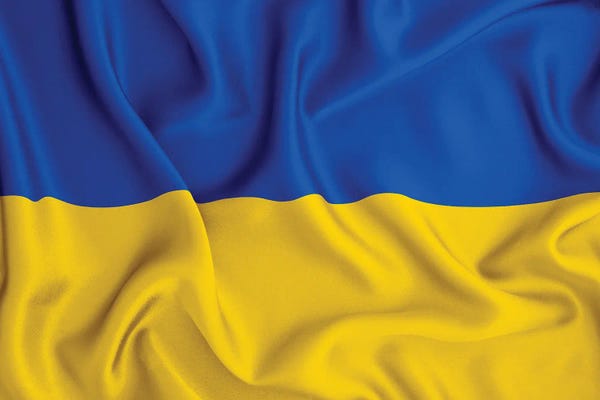 Ukraine: Ukraine Waving National Flag by Alessandro Della Torre