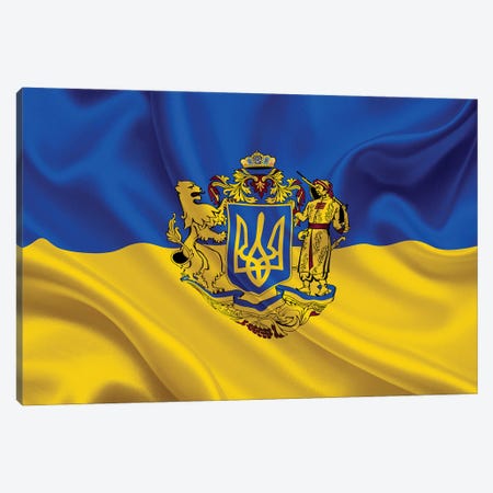 Presidential Ukraine Flag Canvas Print #ADT888} by Alessandro Della Torre Canvas Wall Art