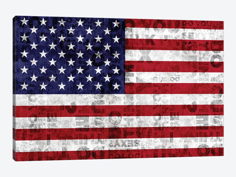US American Flag Vintage I by Alessandro Della Torre 1-piece Canvas Print