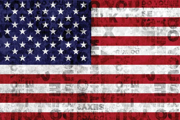 American Flags: US American Flag Vintage I by Alessandro Della Torre