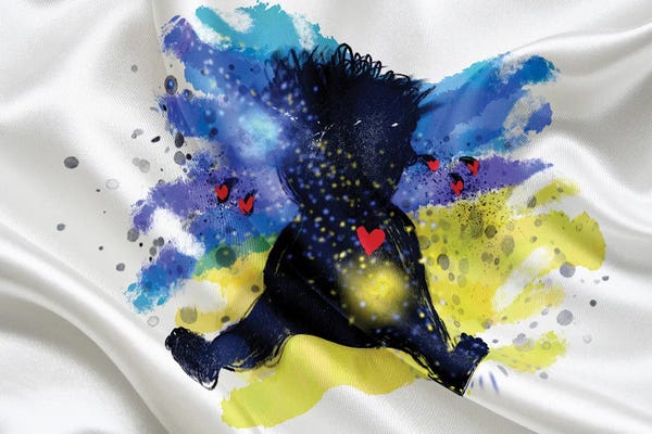 Ukraine: Ukraine Child on flag by Alessandro Della Torre