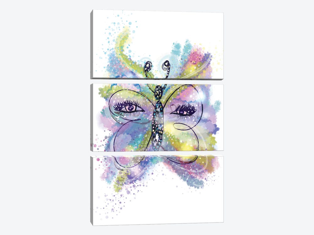 Butterfly by Alessandro Della Torre 3-piece Canvas Wall Art