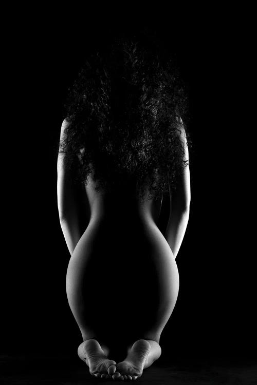 Black And White Nude Woman Silhouette III