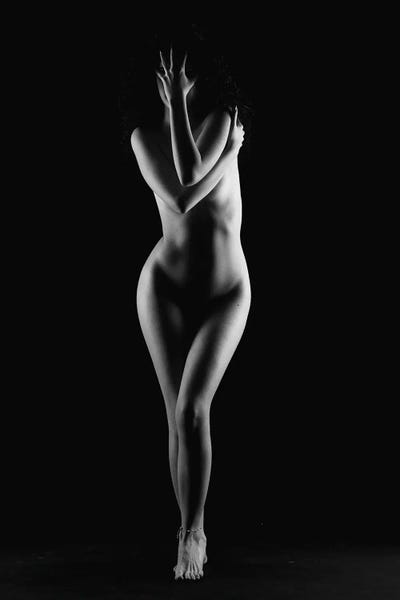 Black And White Nude Woman Silhouette IV by Alessandro Della Torre art print