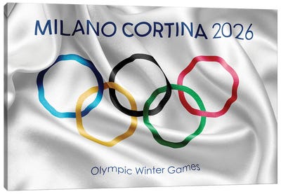 Olympic Games Milano Cortina 2026 Canvas Art Print - Olympics Art