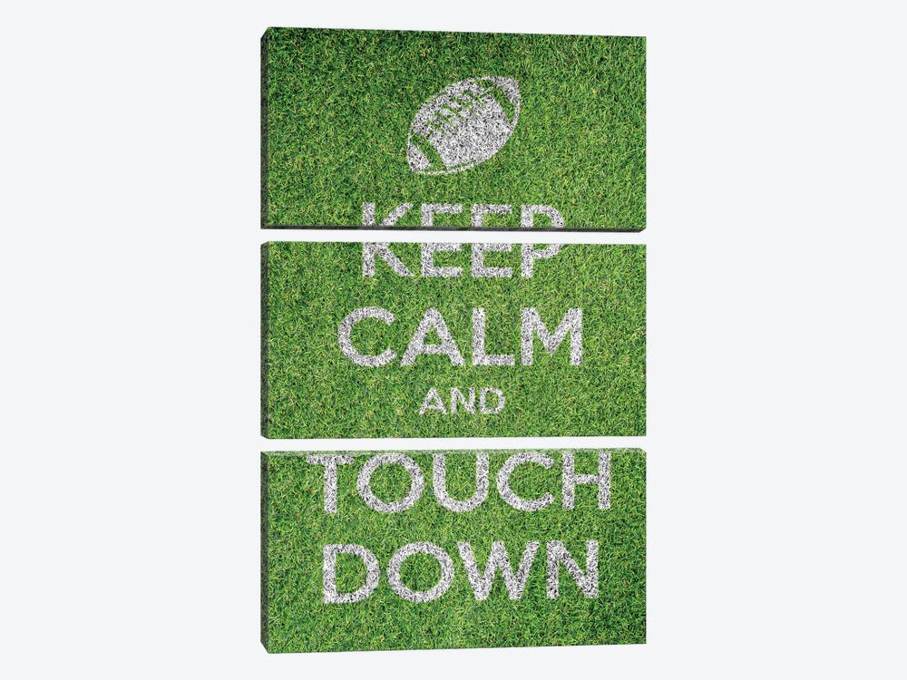 Keep Calm And Touch Down by Alessandro Della Torre 3-piece Canvas Wall Art