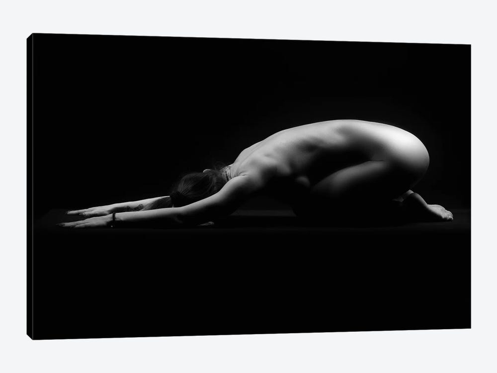 Nude Woman Laying Down With Naked Back On The Ground by Alessandro Della Torre 1-piece Canvas Art Print