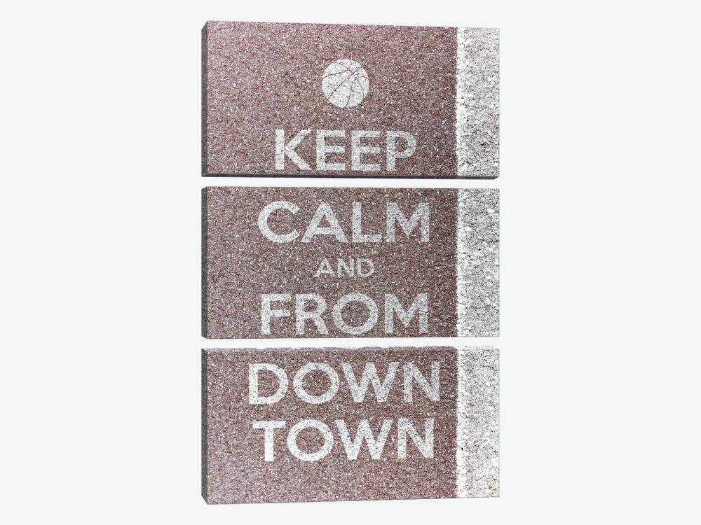Keep Calm And From Downtown by Alessandro Della Torre 3-piece Canvas Art