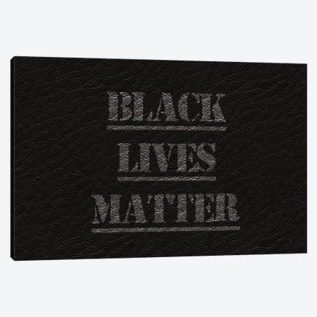 Black Lives Matter On Leather Canvas Print #ADT927} by Alessandro Della Torre Canvas Wall Art
