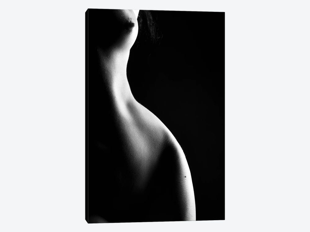 Nude Black And White Woman'S Silhouette by Alessandro Della Torre 1-piece Canvas Art Print
