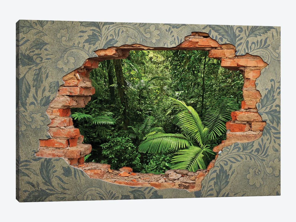 Break In The Wall Into The Forest by Alessandro Della Torre 1-piece Canvas Art