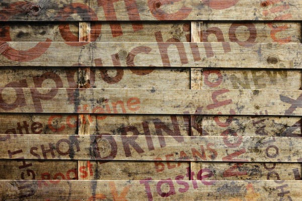 Fine Art Print: Coffee Poster On Wood Pallet by Alessandro Della Torre