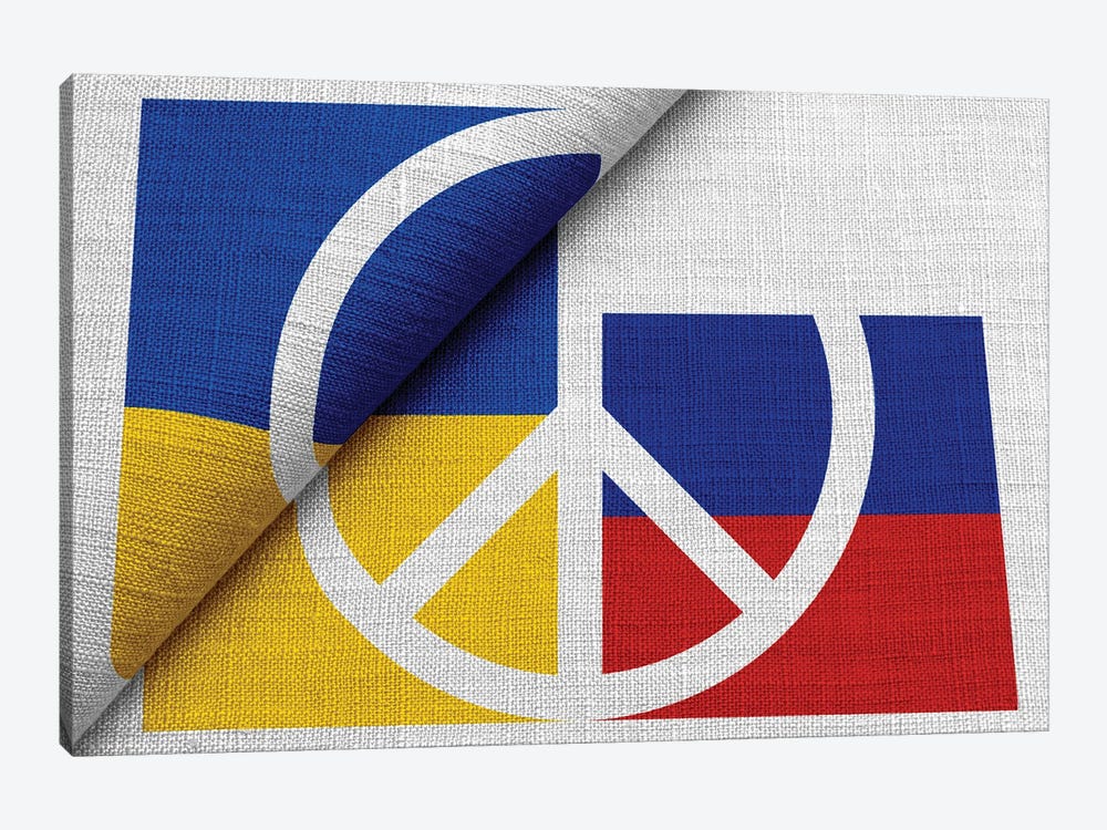 Peace For Ukraine And Russia by Alessandro Della Torre 1-piece Art Print