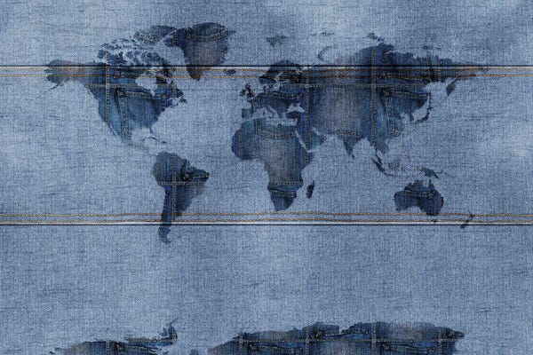 Globes: World On Jeans by Alessandro Della Torre