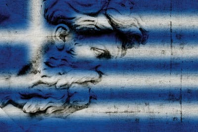 Deus From Greece On Linen by Alessandro Della Torre art print