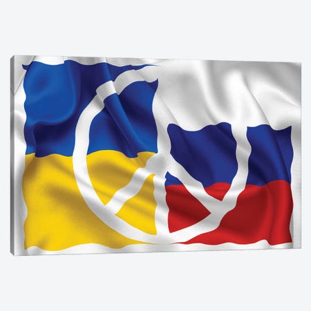 Peace For Ukraina And Russia III Canvas Print #ADT956} by Alessandro Della Torre Canvas Print