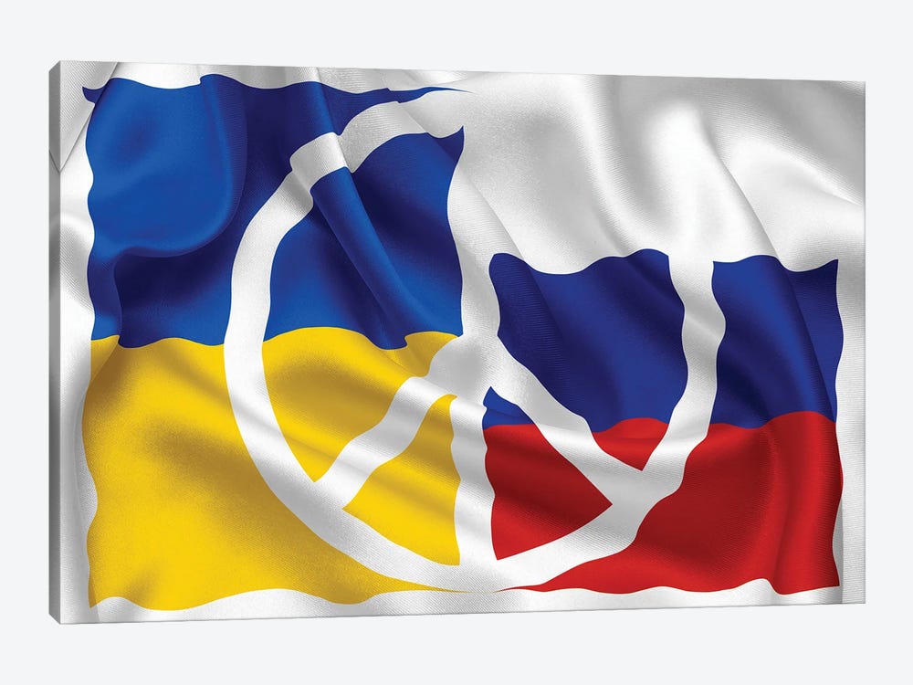Peace For Ukraina And Russia III by Alessandro Della Torre 1-piece Canvas Artwork