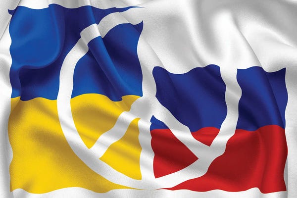 Peace Signs: Peace For Ukraina And Russia III by Alessandro Della Torre