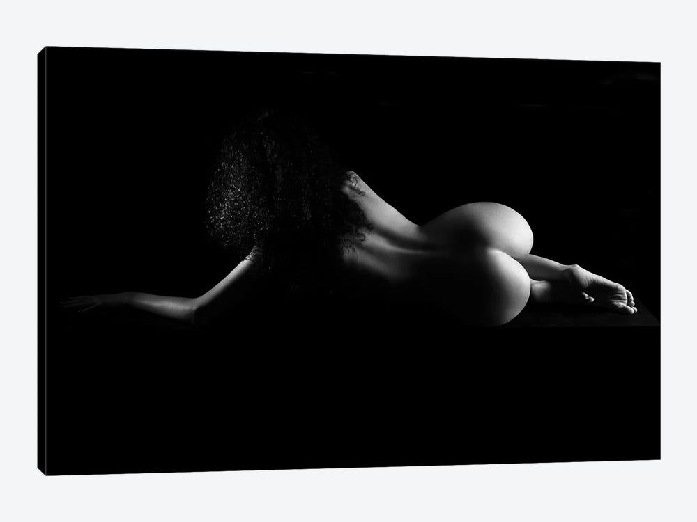 Nude Woman Laying Down Naked With Beautiful Isolated Body by Alessandro Della Torre 1-piece Canvas Artwork