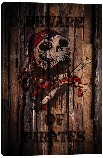 Beware Of Pirates Canvas Art Print - Pirates