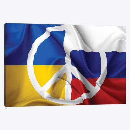 Peace For Ukraine and Russia VII Canvas Print #ADT967} by Alessandro Della Torre Canvas Art
