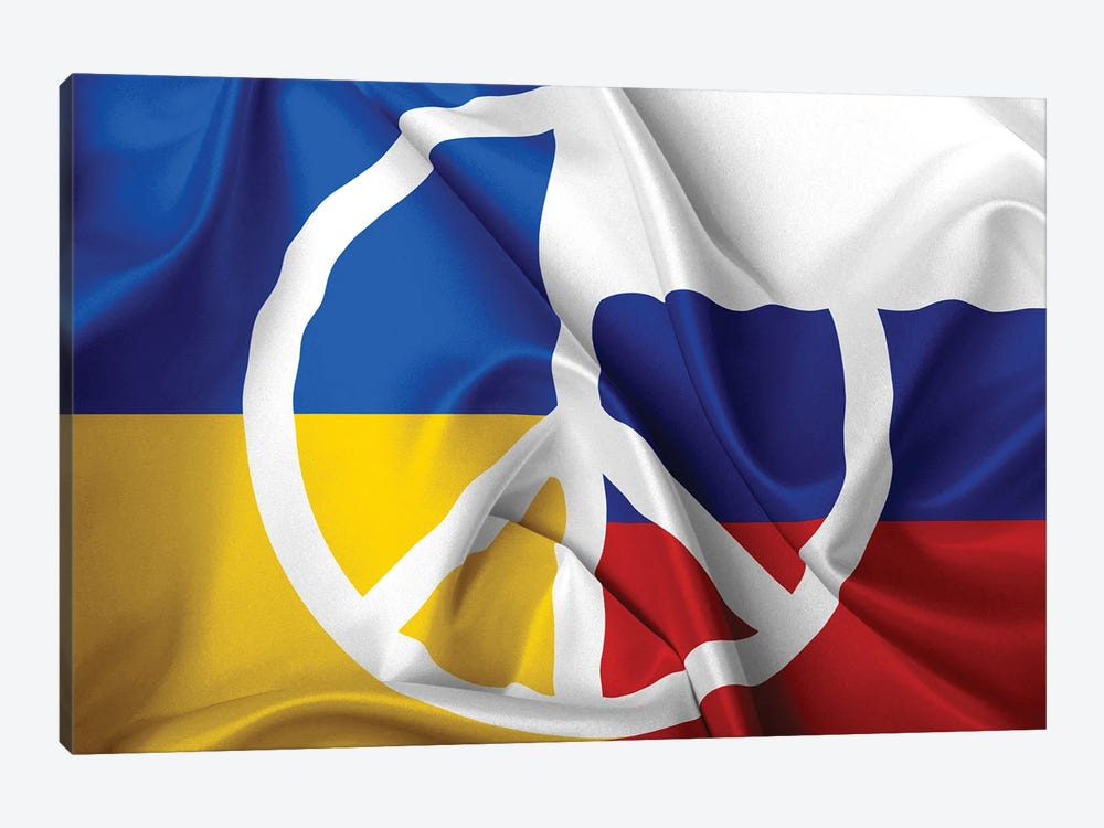 Peace For Ukraine and Russia VII by Alessandro Della Torre 1-piece Canvas Art