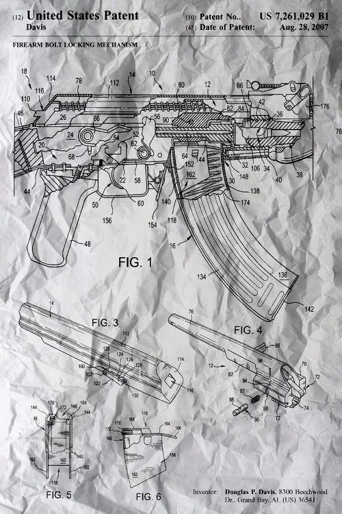 AK47 Patent Poster